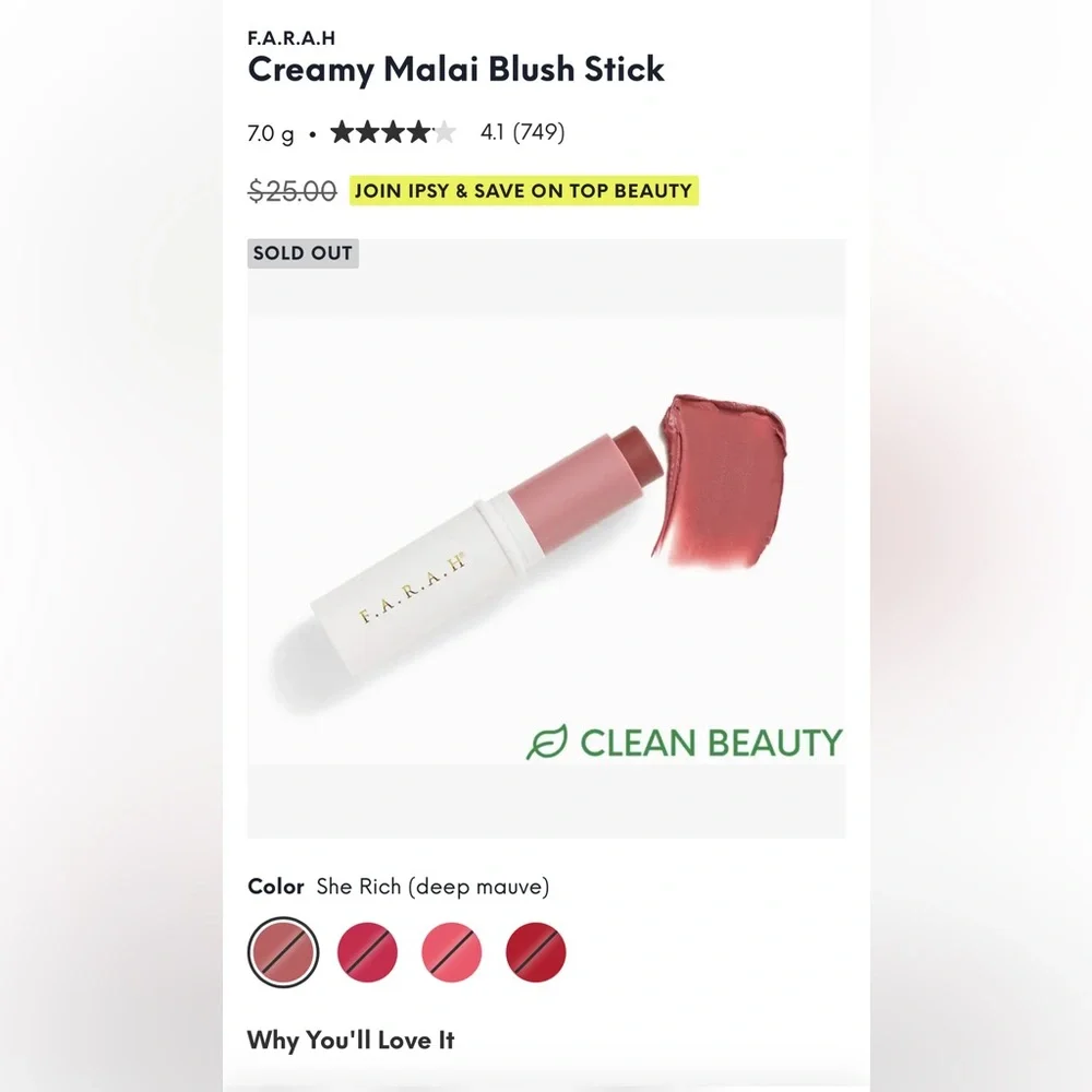 FARAH Creamy Malai Blush Stick - She Rich